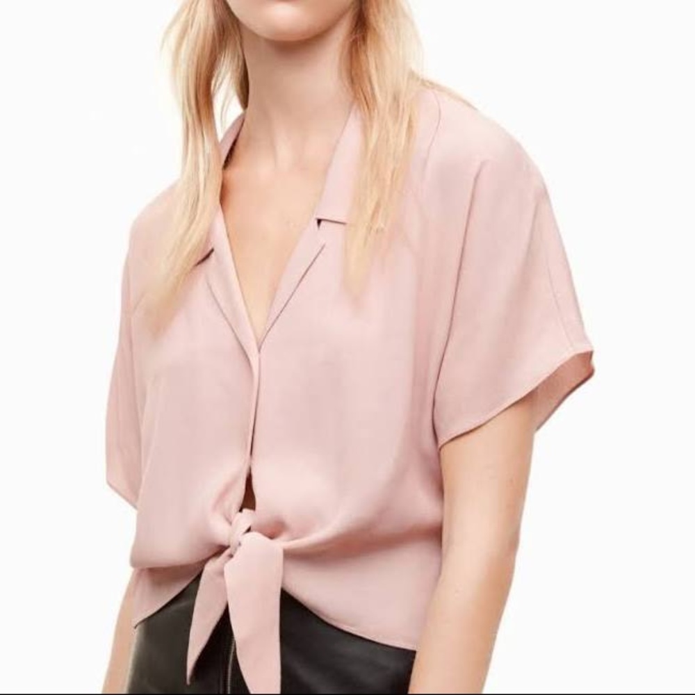 Wilfred tie front blouse